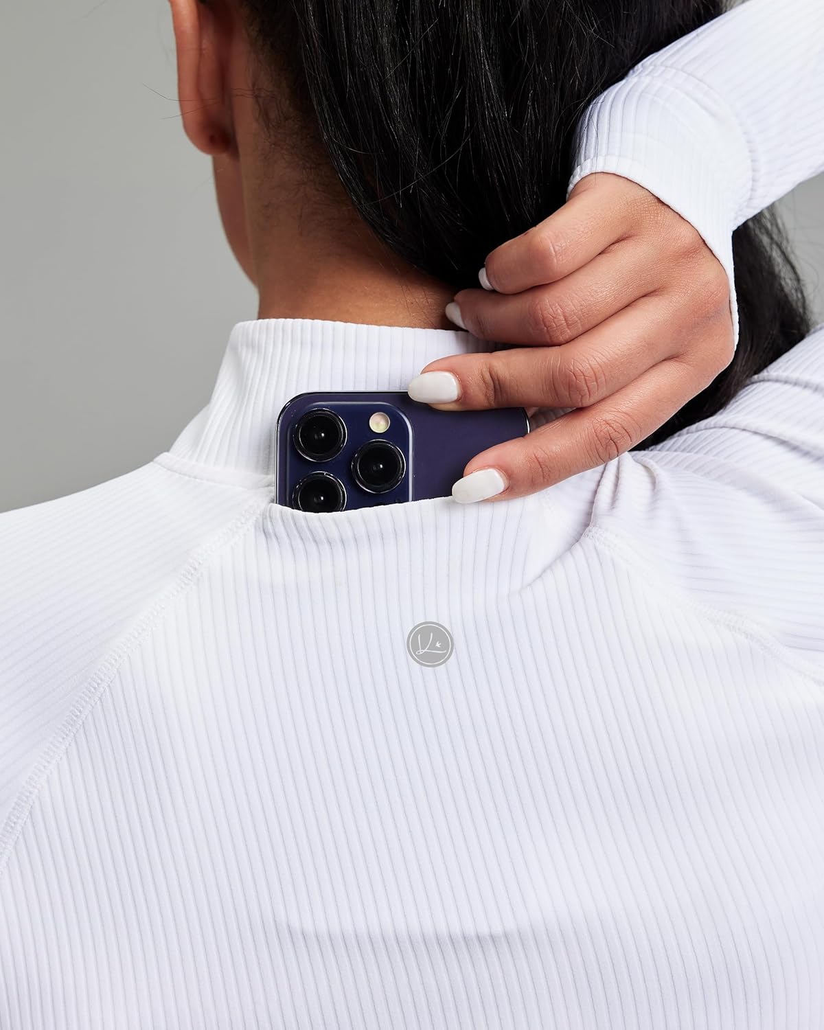 QUEENIEKE Women's Slim Fit Workout Jackets - Zip Up Athletic Running Jacket with Color-blocked Mesh & Thumb Holes - Image 2