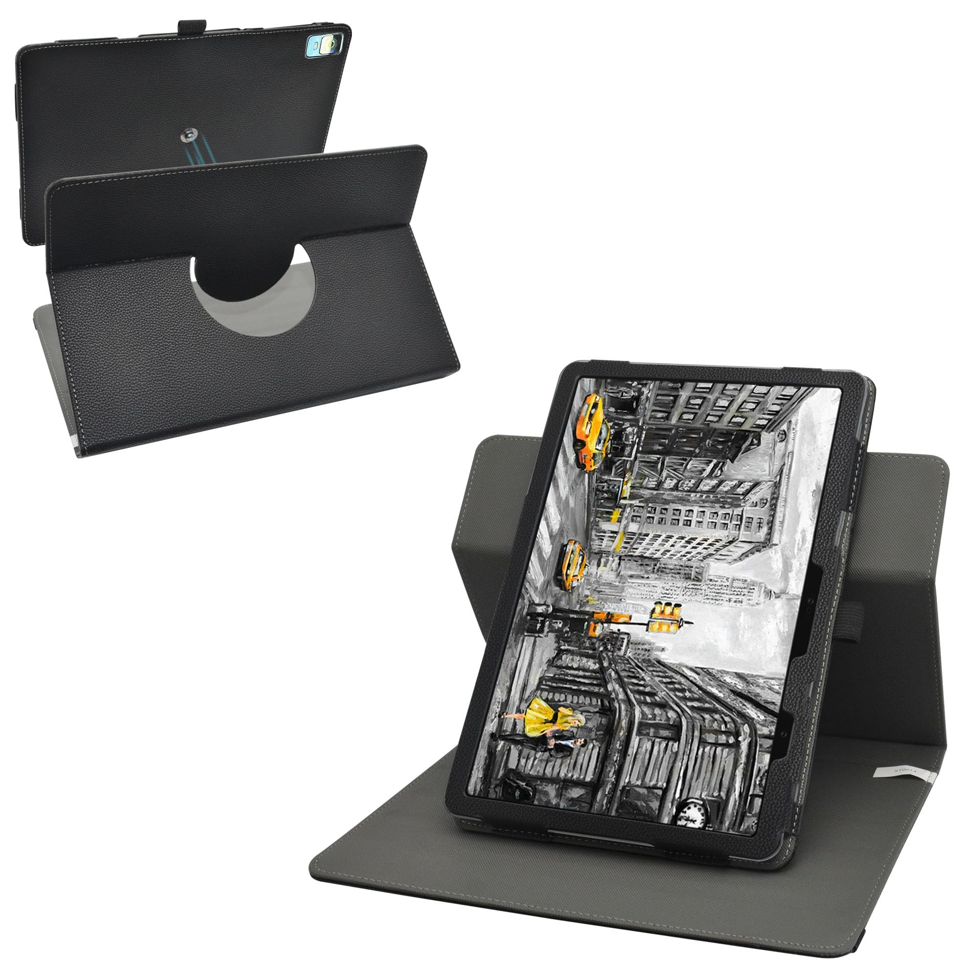 MAMA MOUTH for XPPen Magic Drawing Pad 12.2 Case,360 Degree Rotary Stand with Creative Cover for XP-Pen Magic Drawing Pad 12.2" Tablet case,Black