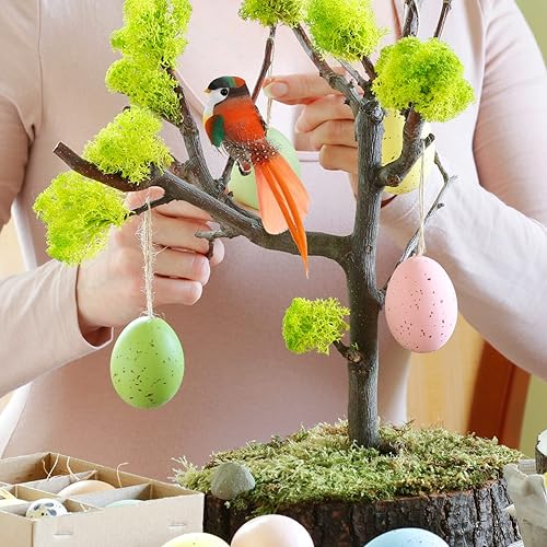Miniatura 7 de ABOOFAN Adornos de pájaros artificiales para pájaros falsos, 12 unidades, pájaros de espuma de simulación con clip, coloridos pájaros simulados para