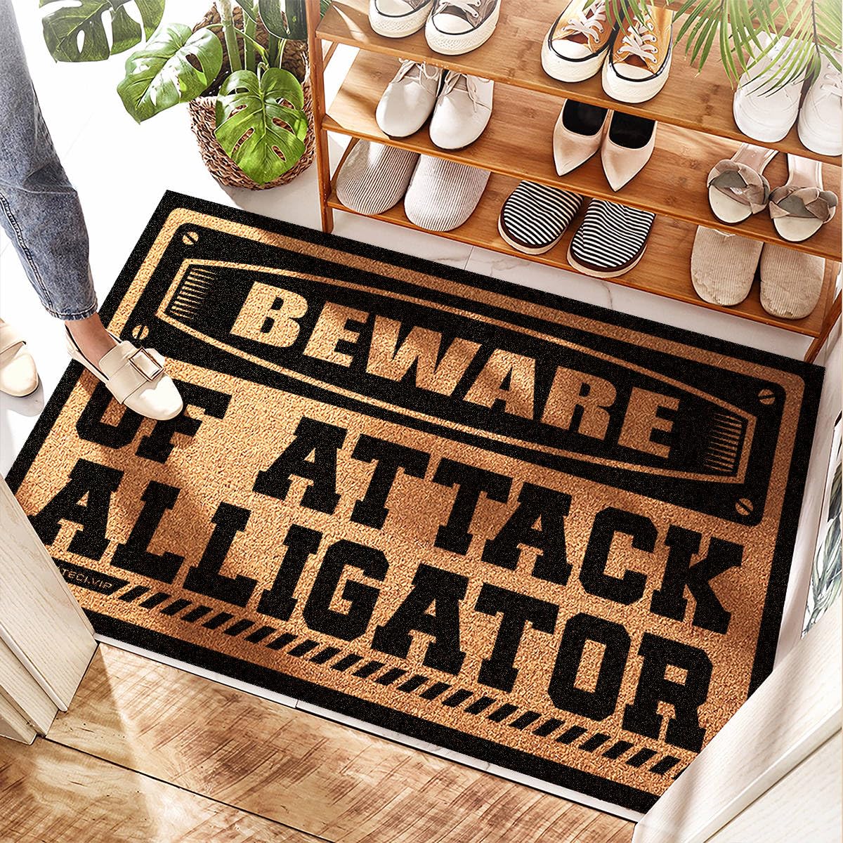 Tapis d'entrée alligator étanche : finis les sols sales devant la porte