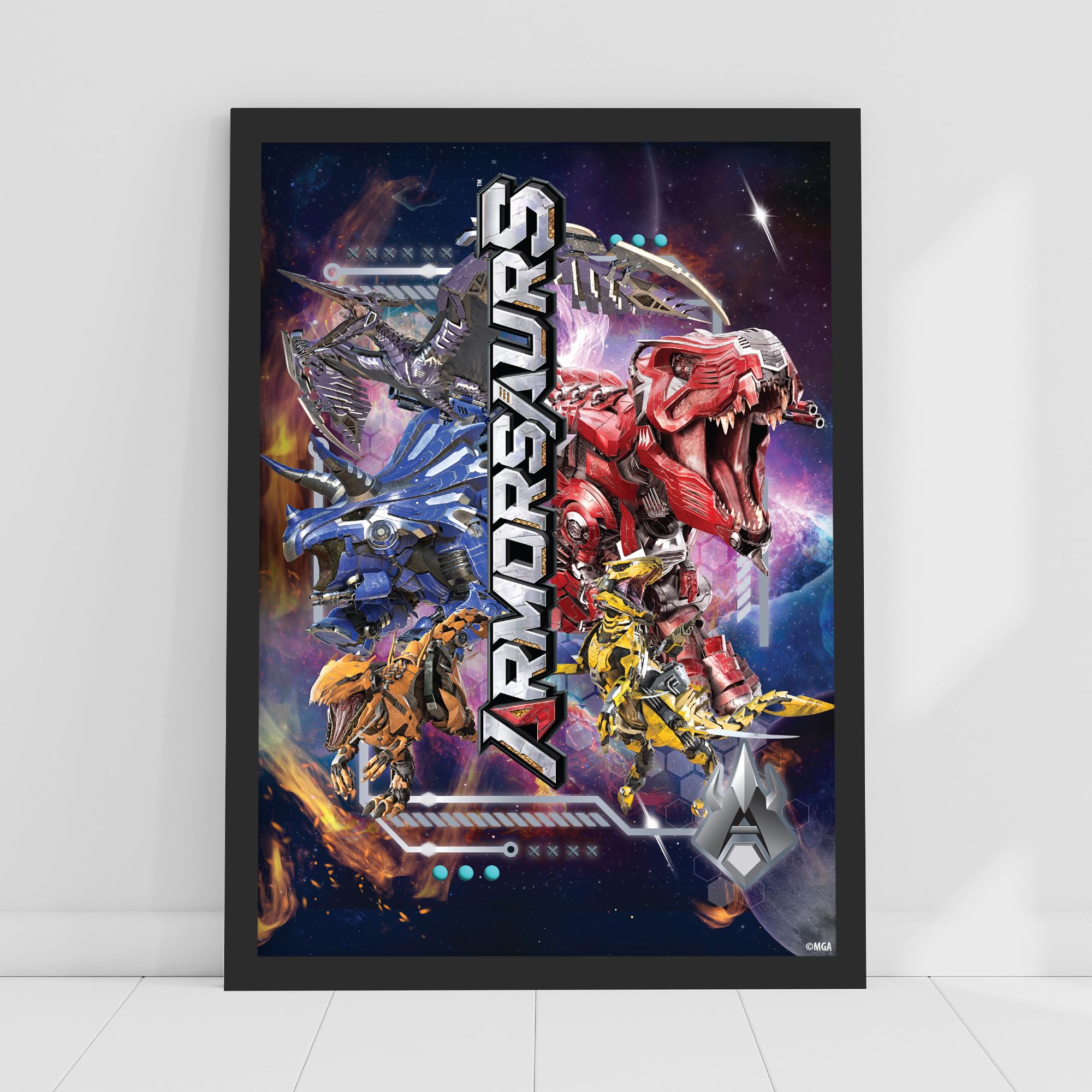 Themed Armorsaurs Print - Group Dinos Poster Wall Art (21cm x 29.7cm - A4)