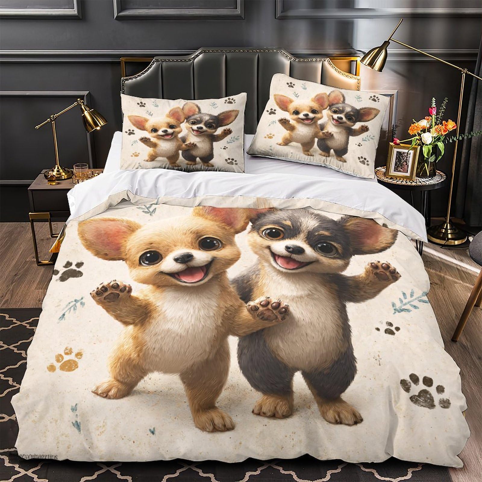 Parure de couette Chihuahua 3D, le cadeau idéal pour lit enfant et ado