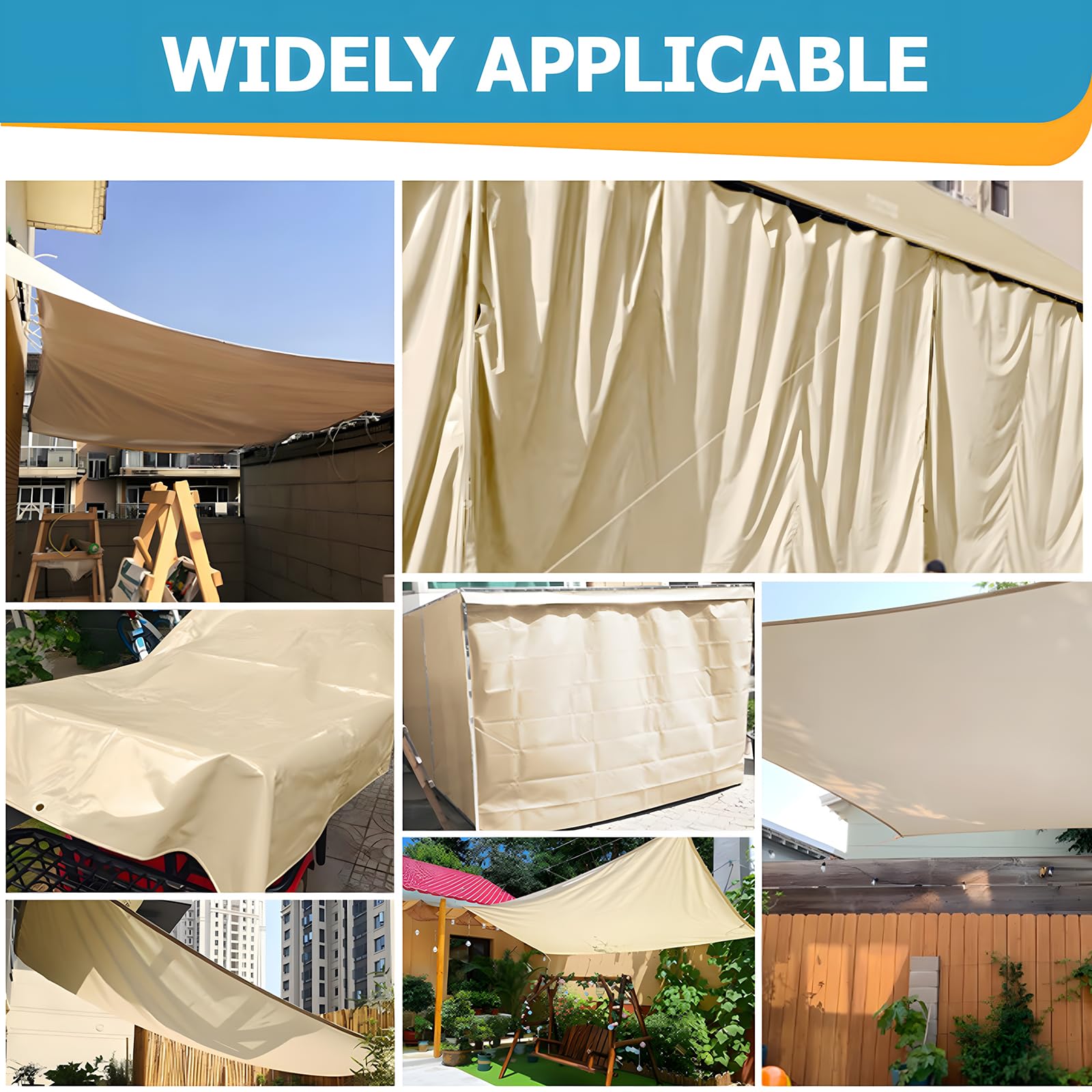 CANYUE Sonnensegel, dreieckig, 3,6 x 3,6 x 5,1 m, wasserdicht, 98 % UV-Schutz, Sonnensegel, für Garten, Outdoor, Terrasse, Rot