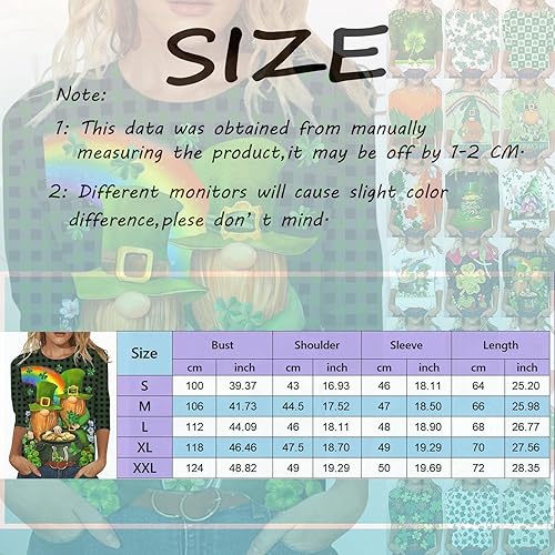 Miniatura 4 de Women St. Patricks Day Tee Tops Clover St Paddys Day Shamrock Print T Shirts Soft Holiday Tshirt Blouse