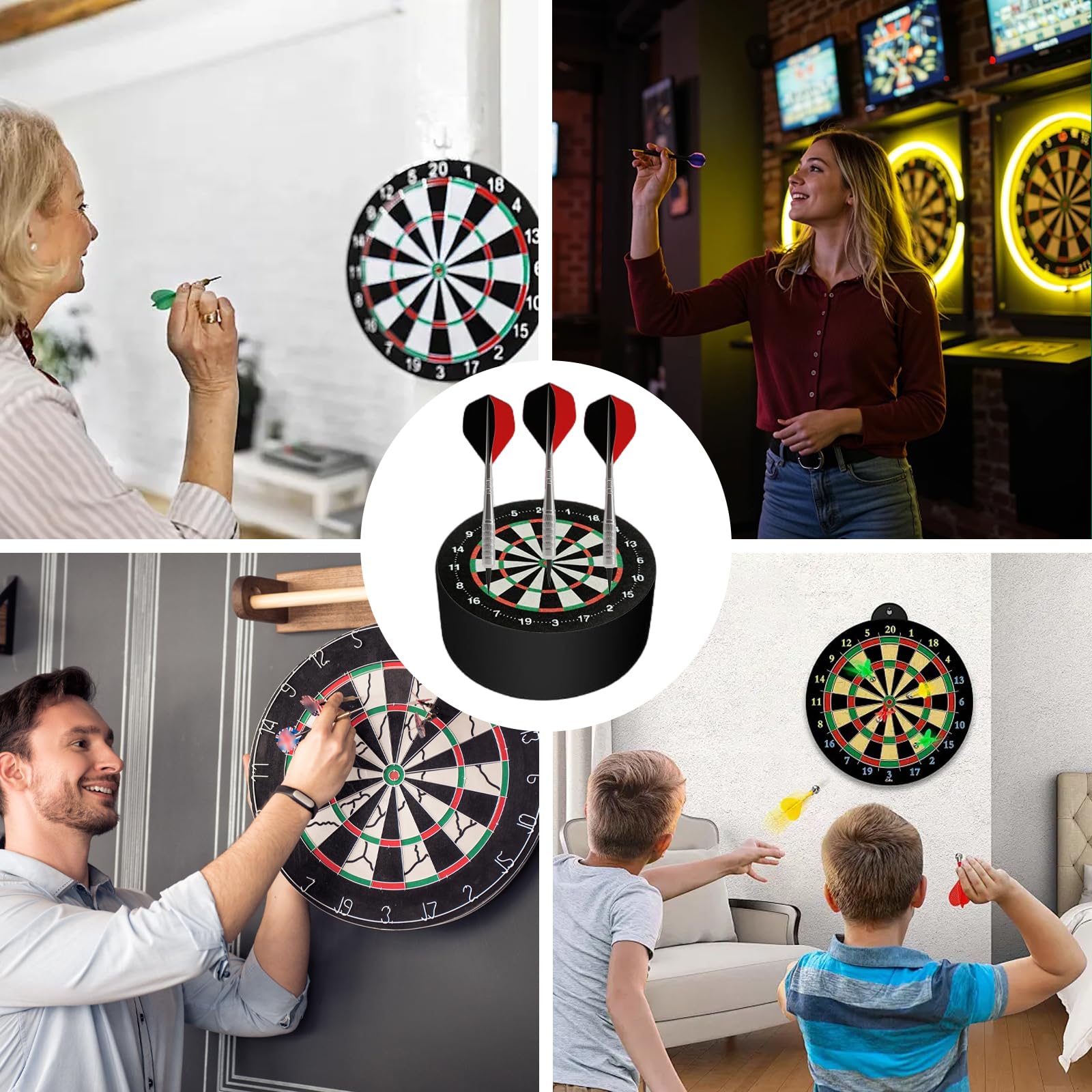 2 Pièces Support Flechette Souple, Support Cible Fléchettes 100x40mm, Portable Mini Dart Dock Poura Les Fléchettes à Aiguilles Souples et Acier Un pour Familles et Clubs