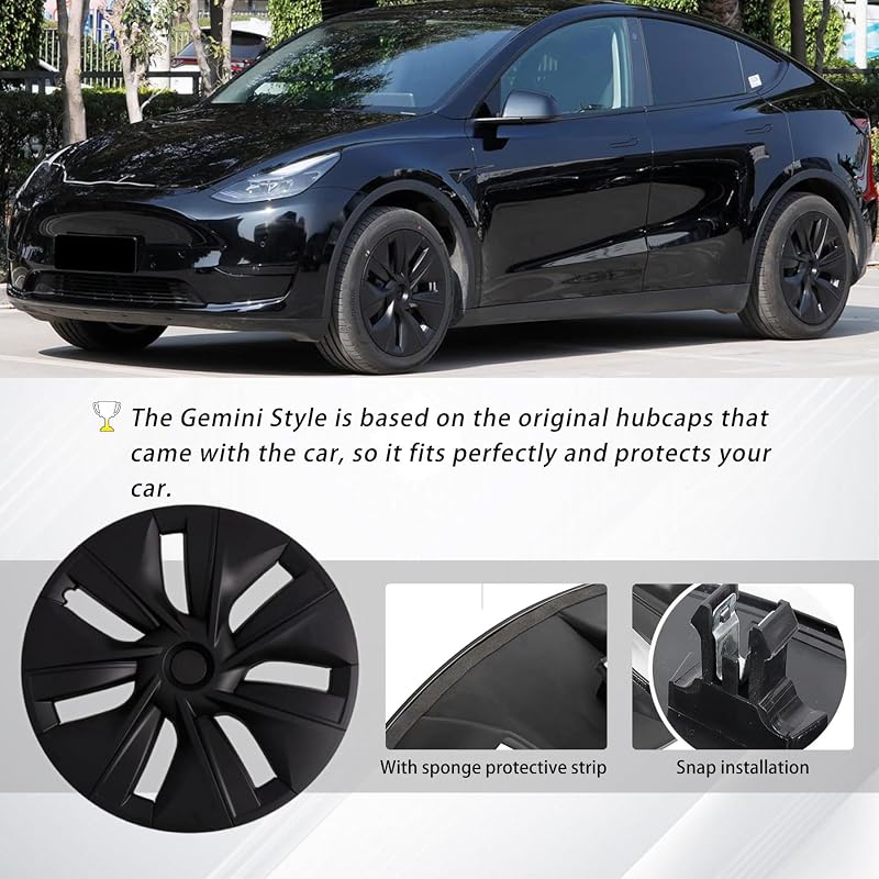 KAVANIC Tesla Model Y 19" Felniborítás Matte Black 4db Gemini 2020-2024