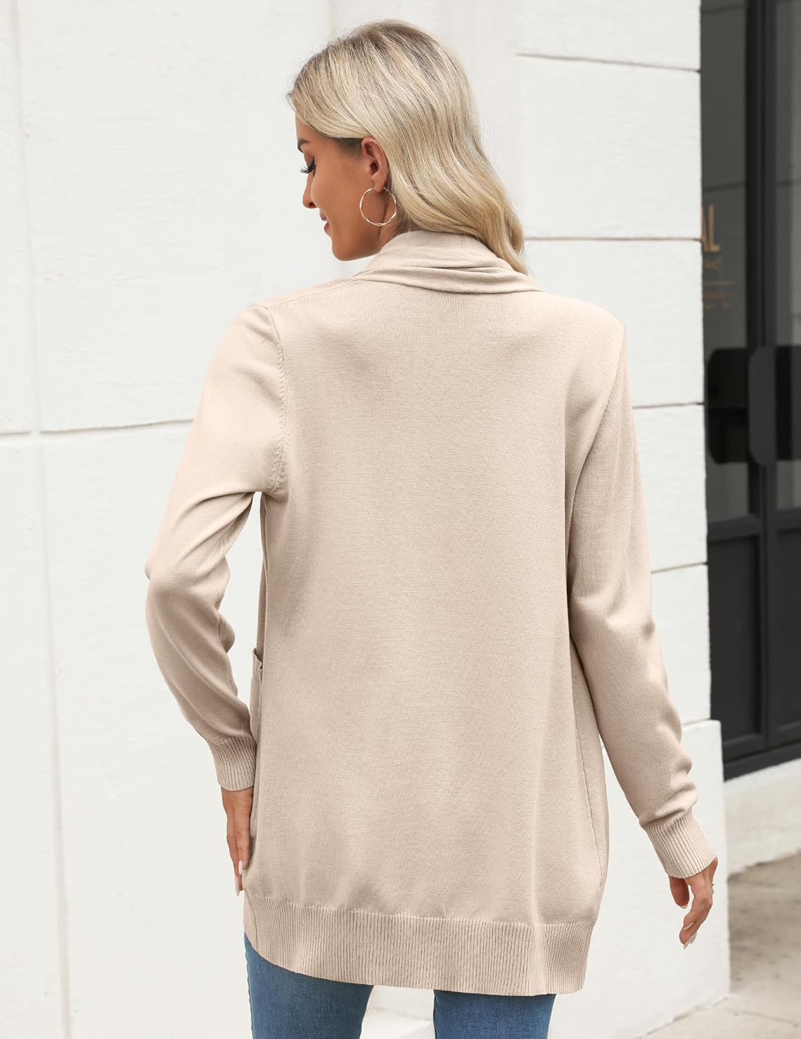 Zeagoo Women Long Cardigan Sweaters Lightweight Open Front Duster Knit Fashion Sweater Coats Trendy Cardigans with Pocket - Image 3