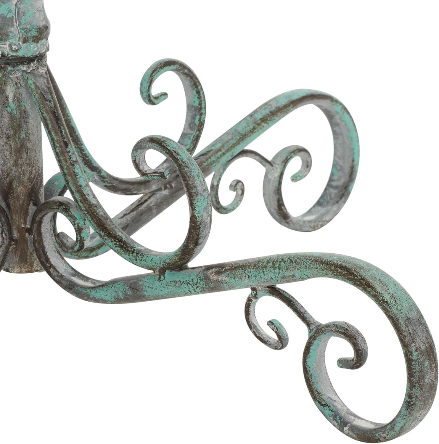 SAFAVIEH Outdoor Collection Orian Antique Dark Green Wrought Iron Bird Bath