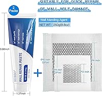Vista 3 de Spackle - Kit de parches de reparación de paneles de yeso, 2 piezas de agentes de reparación de pared con 4 piezas de parche de reparación de pared
