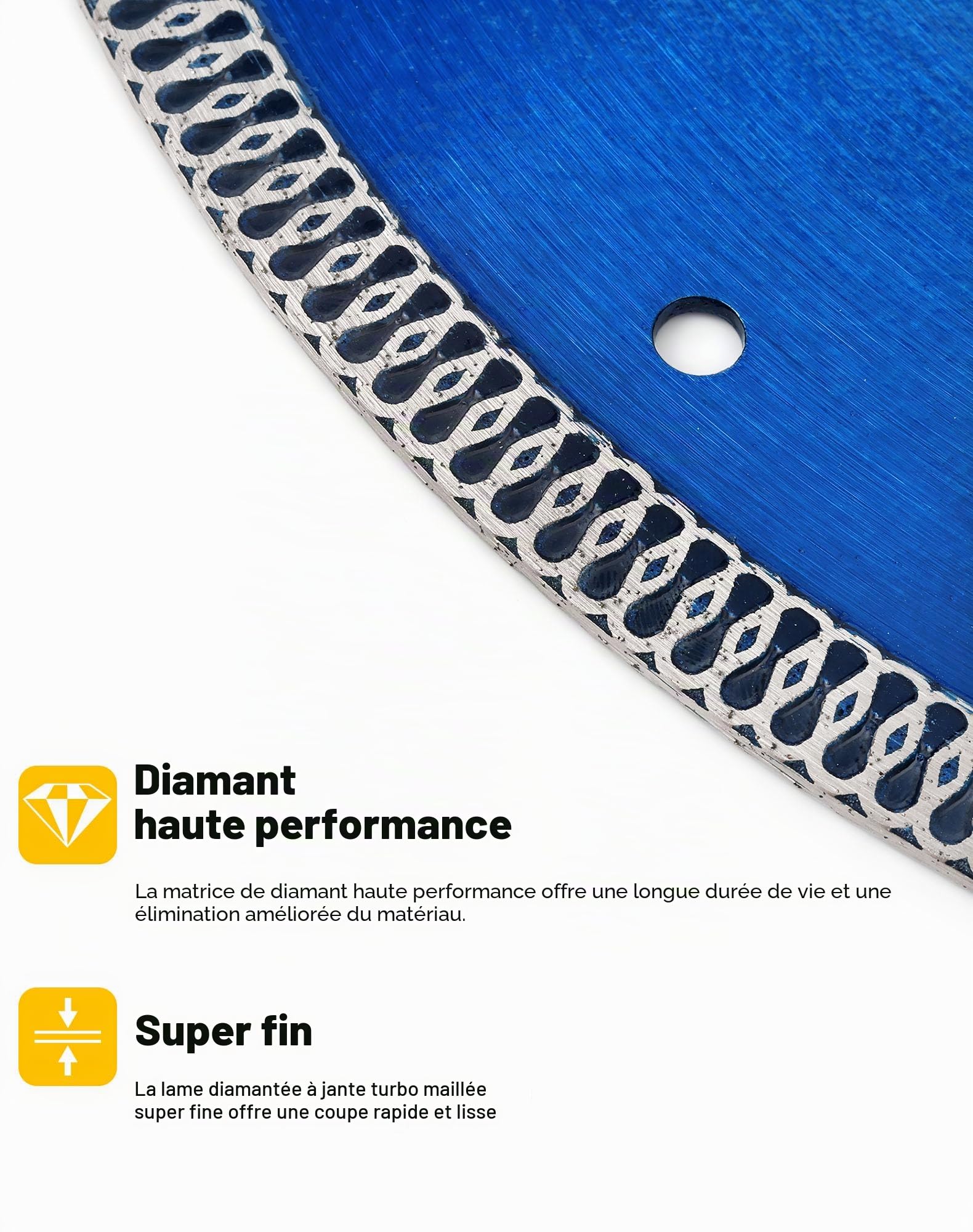 Disque à tronçonner diamanté 350 x 25,4 mm pour carrelage, extra fin pour carrelage, marbre, granit