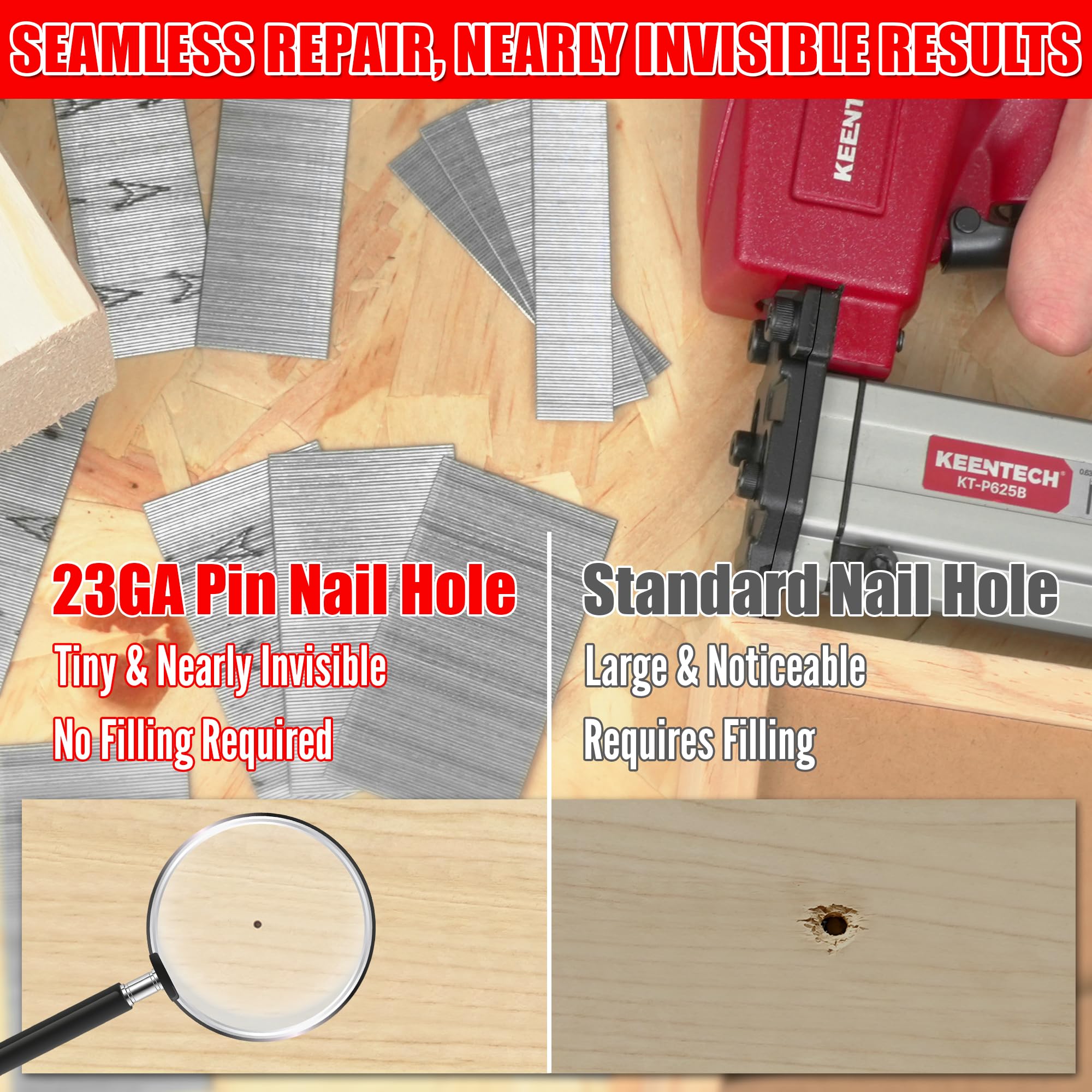 KEENTECH Pin Nails - 13,000 Headless Pins for Pin Nailers -4