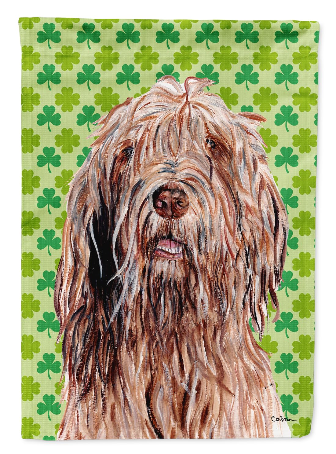Drapeau Chien à Loutre Saint-Patrick pour décorer votre entrée de jardin au printemps