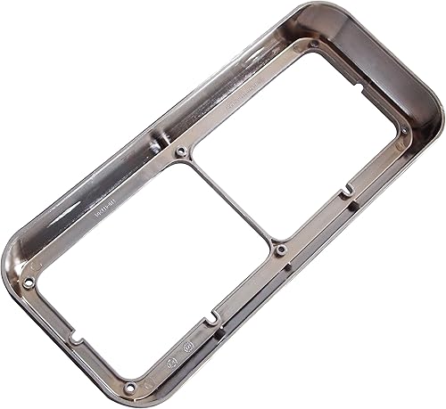 Miniatura 4 de QSC Bisel cromado doble para faros delanteros Kenworth Peterbilt Freightliner