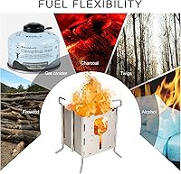 Vista 5 de Hotdevil - Juego de 6 estufas de campamento de combustible de 3.53 oz de mezcla de butano propano, recipiente de combustible de isobutano + estufa
