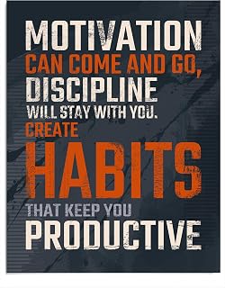 Discipline Over Motivation Quote - Bold Typography