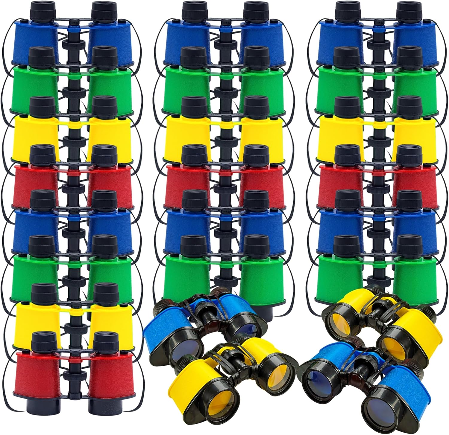 Playbees Kids Toy Binoculars with Neck Strap 24 Pack Premium Bird Watching