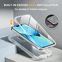 Vista 414 de Miracase - Funda magnética para iPhone 13 Pro Max de 6.7 pulgadas (compatible con MagSafe), transparente, completo, protector de pantalla de vidrio