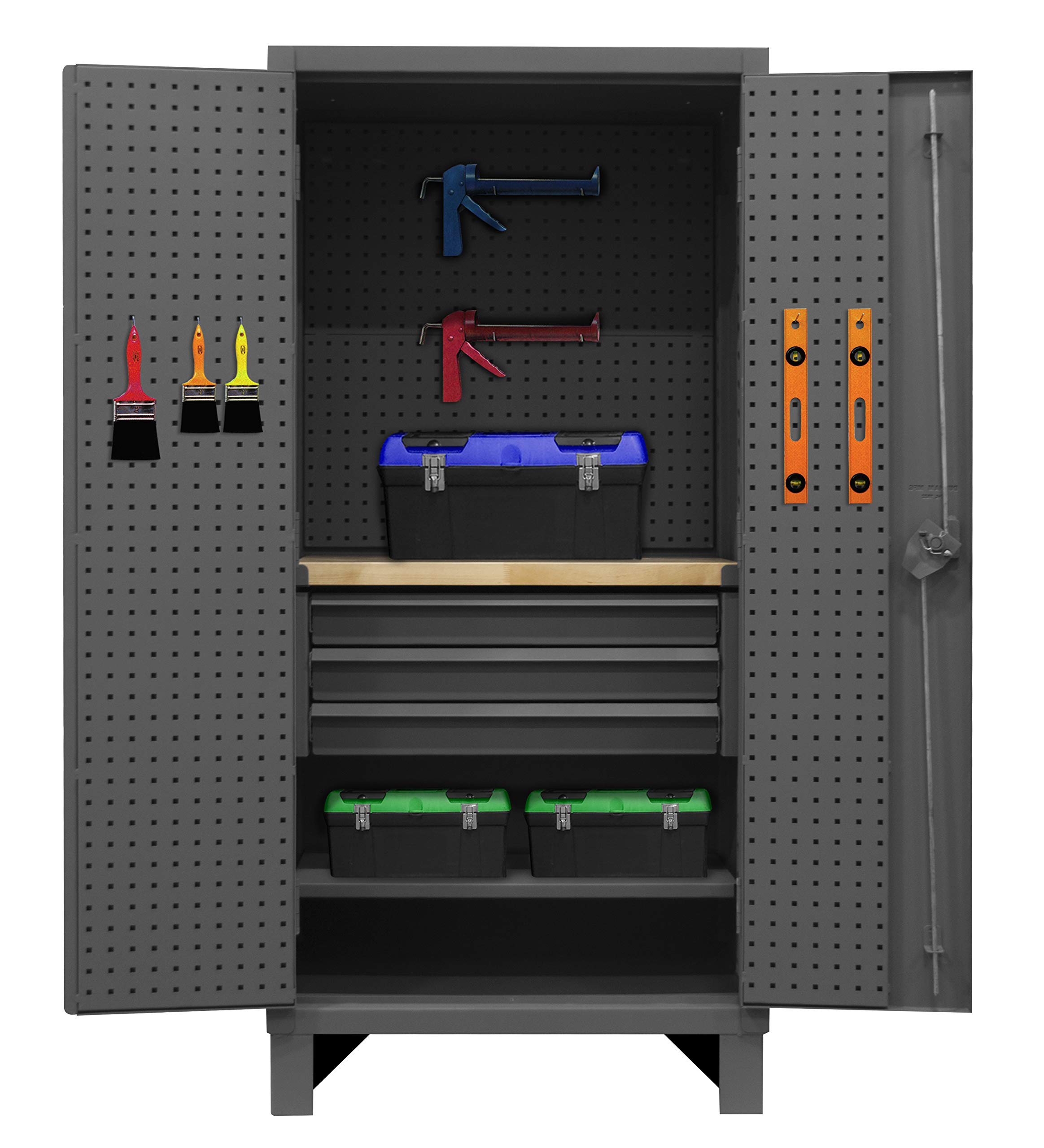 Durham HDCDPWT243678-3M95 Cabinet, 1 shelf, 3 drawers, maple top