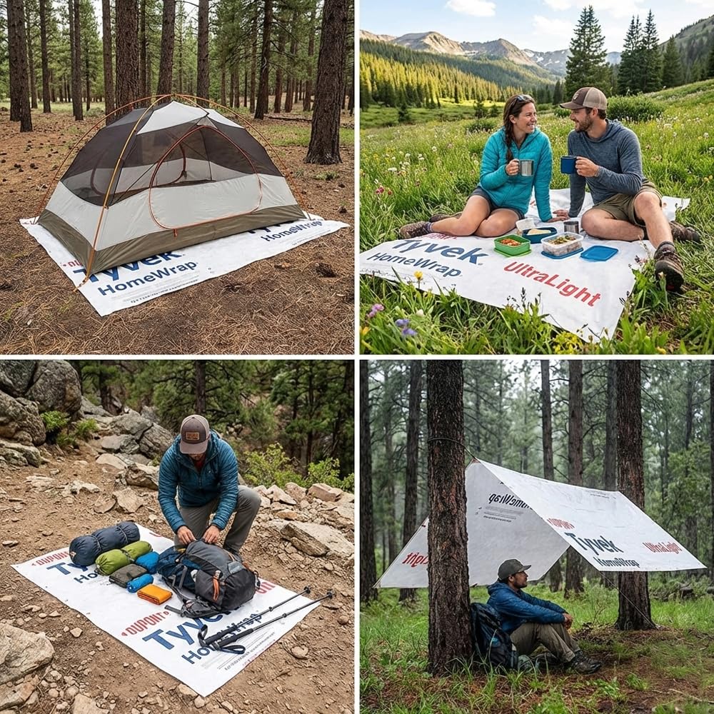 Amazon.com: Ultralight Camping Tarp, Backpacking Tarp, Tyvek Sheet