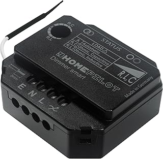 HOMEPILOT Dimmer smart, Unterputz Dimmaktor 230V mit Funk, Smart Home nachrüsten für Taster und Dimmschalter, für LED-, Halogen- und Glühlampen (App, Siri, Alexa via Gateway möglich)