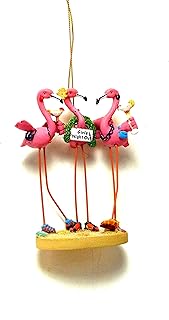 Cape Shore Girls Night Out Girlfriend Pink Flamingos Beach Ornament