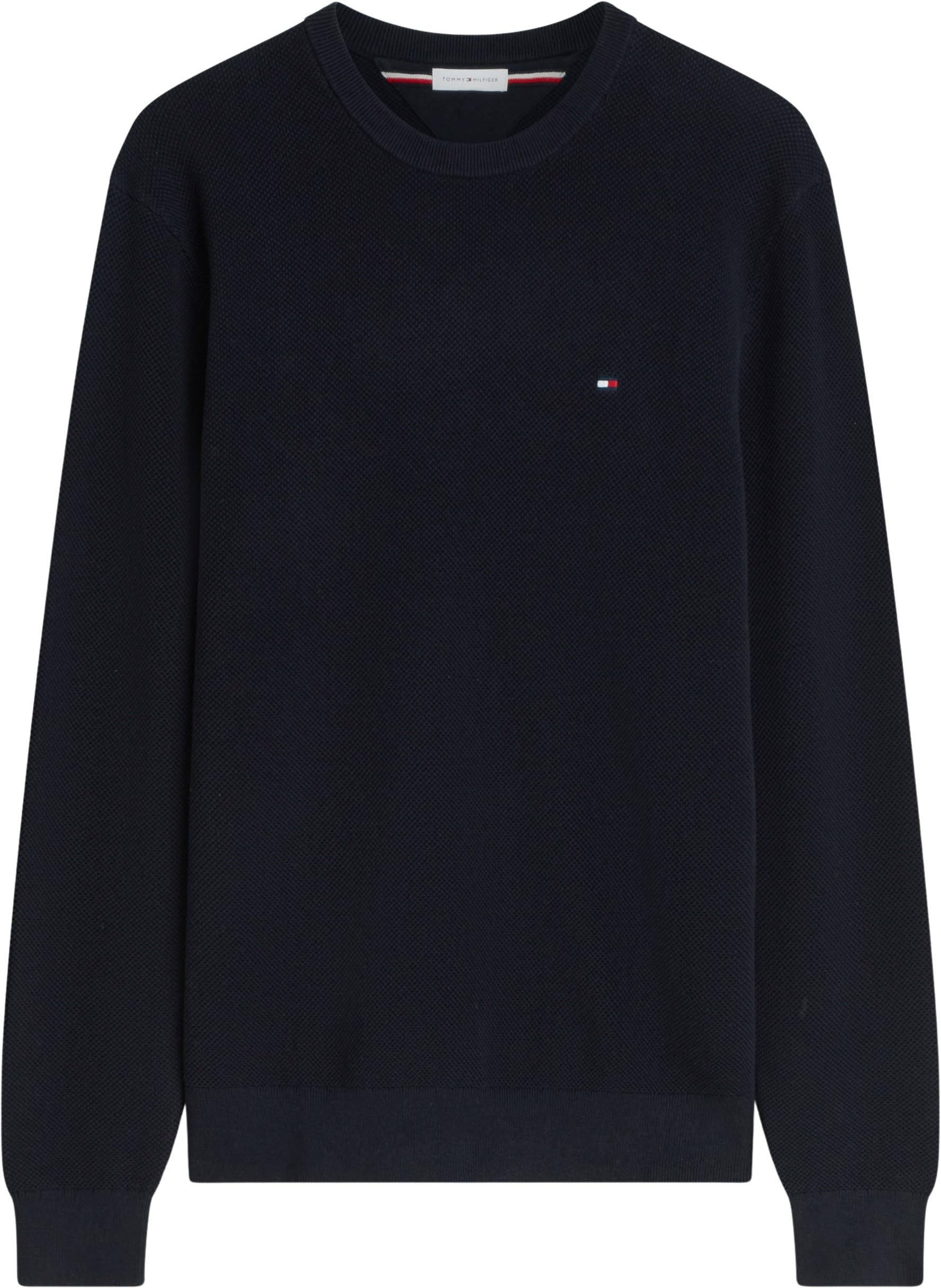 Tommy Hilfiger Męski sweter Essential Structure Crew Neck MW0MW36347, niebieski, XL, Niebieski (pustynne niebo), XL