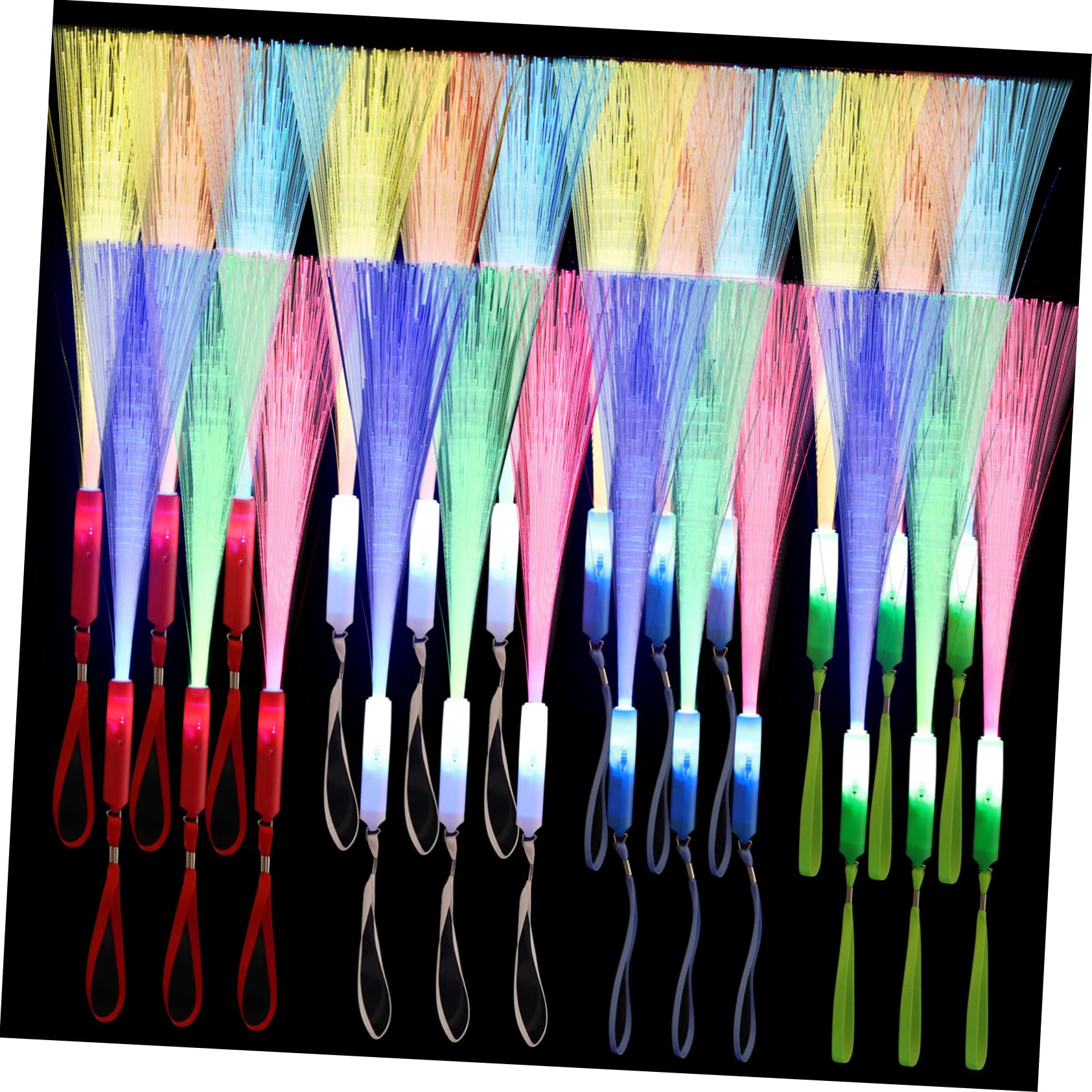 JOINPAYA 24 Pcs Light Up Wands for Glow Stick Wands Party Decorations for Events Stage Performances Celebrations Multi Color LED Optic Sticks