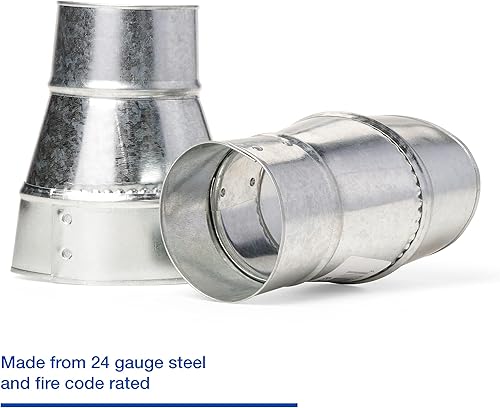 Miniatura 3 de Panasonic FV-VS43R WhisperValue DC - Adaptador de conducto de ventilador redondo de 4 a 3 pulgadas, paquete de 8