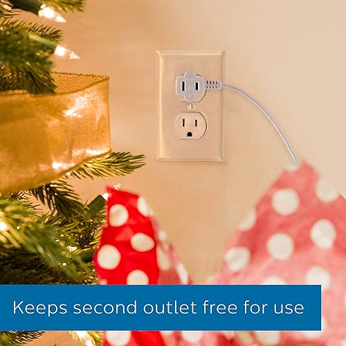 Miniatura 4 de Philips Interruptor de pie enchufable, cable de 9 pies de largo, una toma polarizada, interruptor de encendidoapagado, blanco, SPS1036WF37