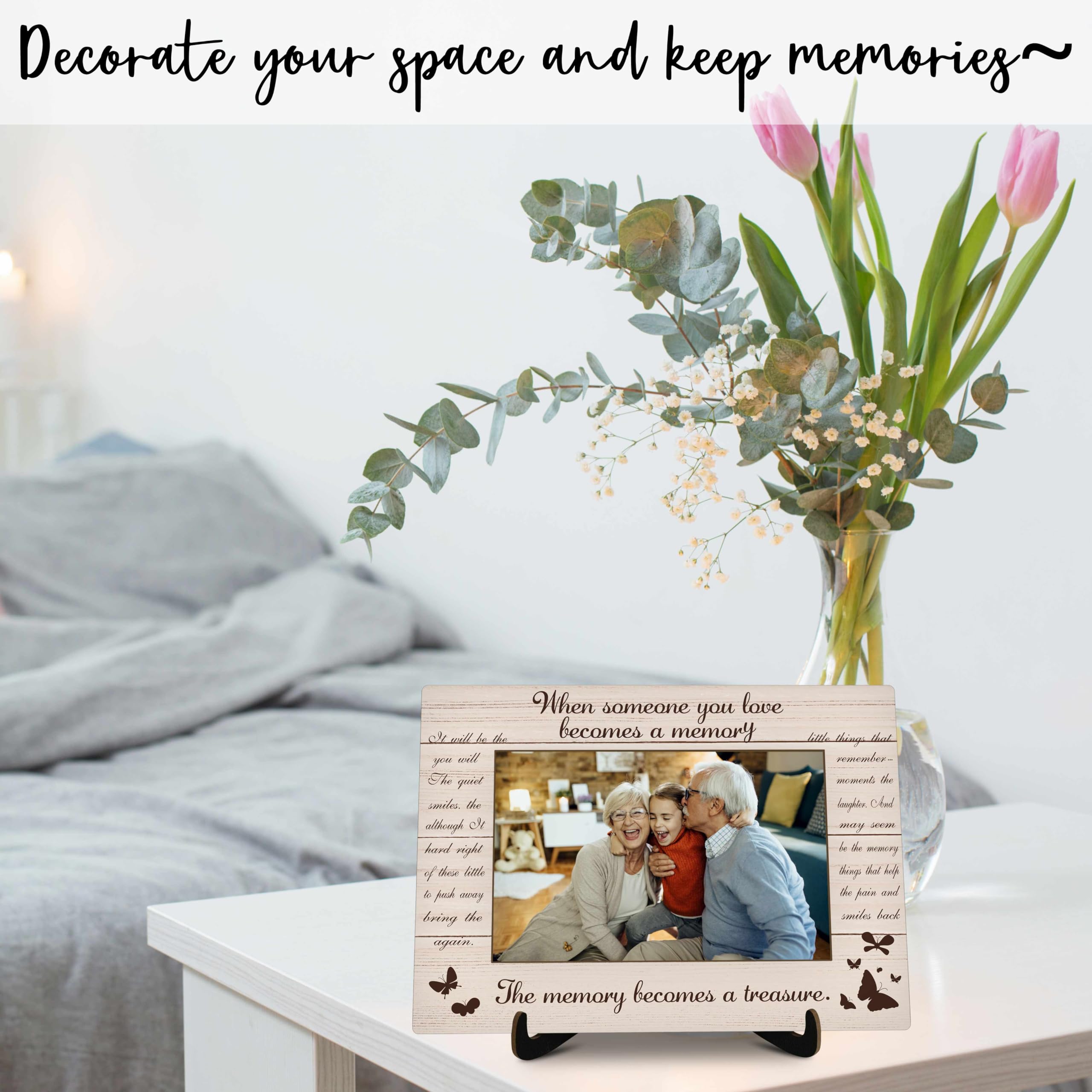 CustomGiftsNow Cornice Commemorativa In Legno Di Ontano, Con Incisione 'Quando Un Ricordo Diventa Un Tesoro', 10x15 Cm