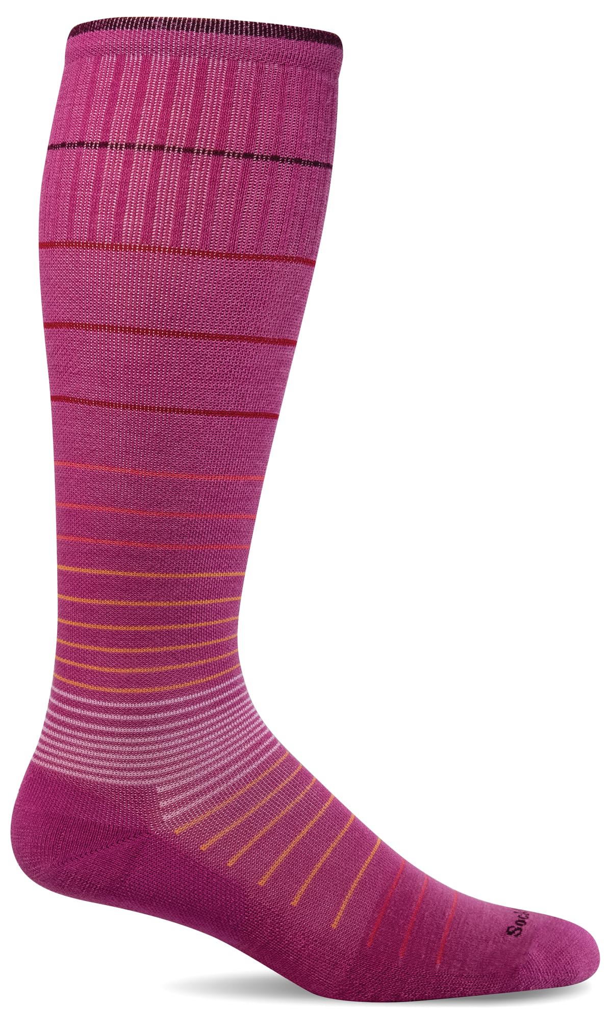 Sockwell Women's Circulator Moderate Graduated Compression Sock, Raspberry - M/L