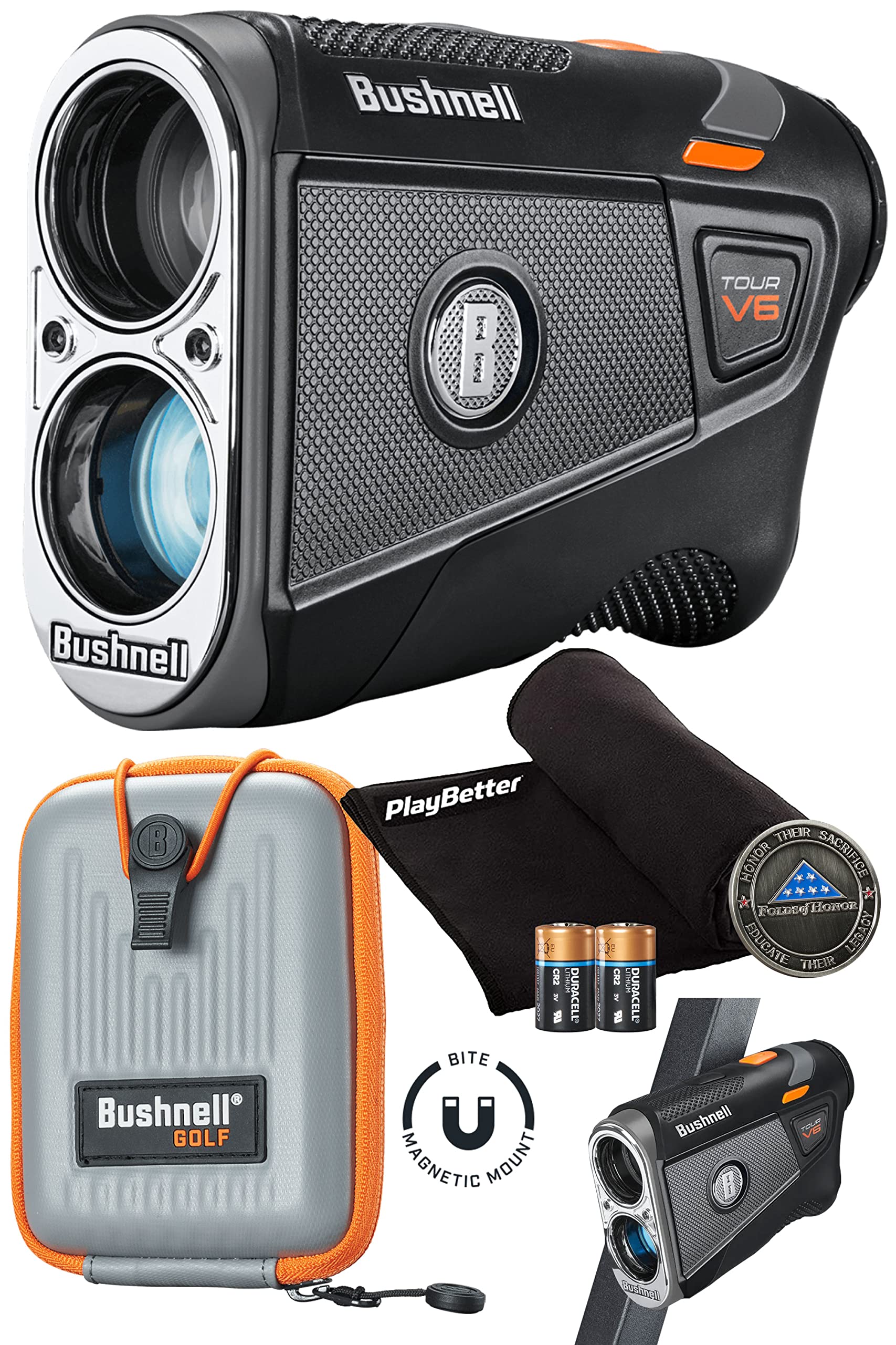 Bushnell Tour V6 Golf Rangefinder Bundle Pinseeker With Visual