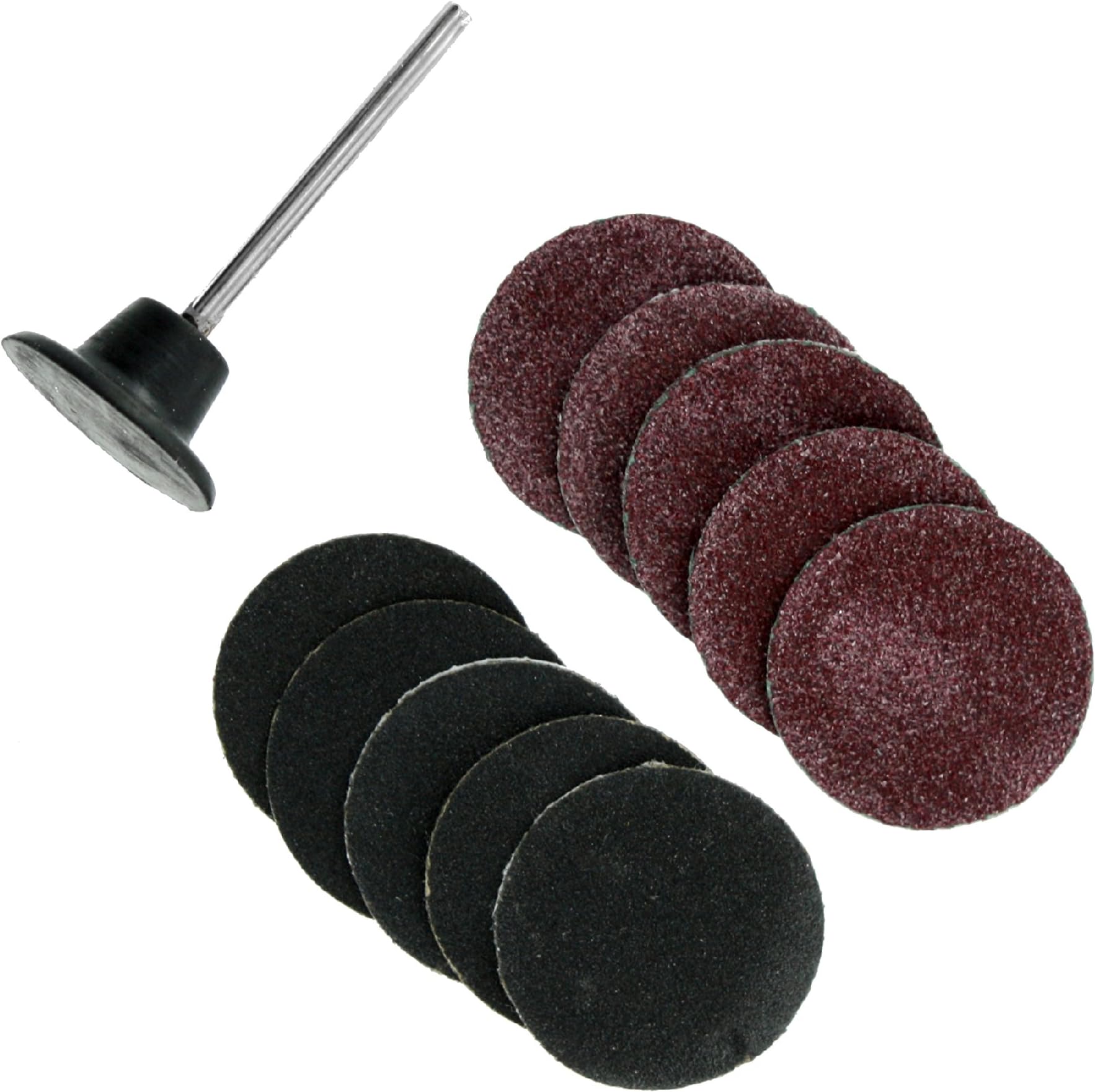 Rotacraft Rubber Pad Plus 5 Coarse/ 5 Fine Sanding Discs, Pack of 10, Silver