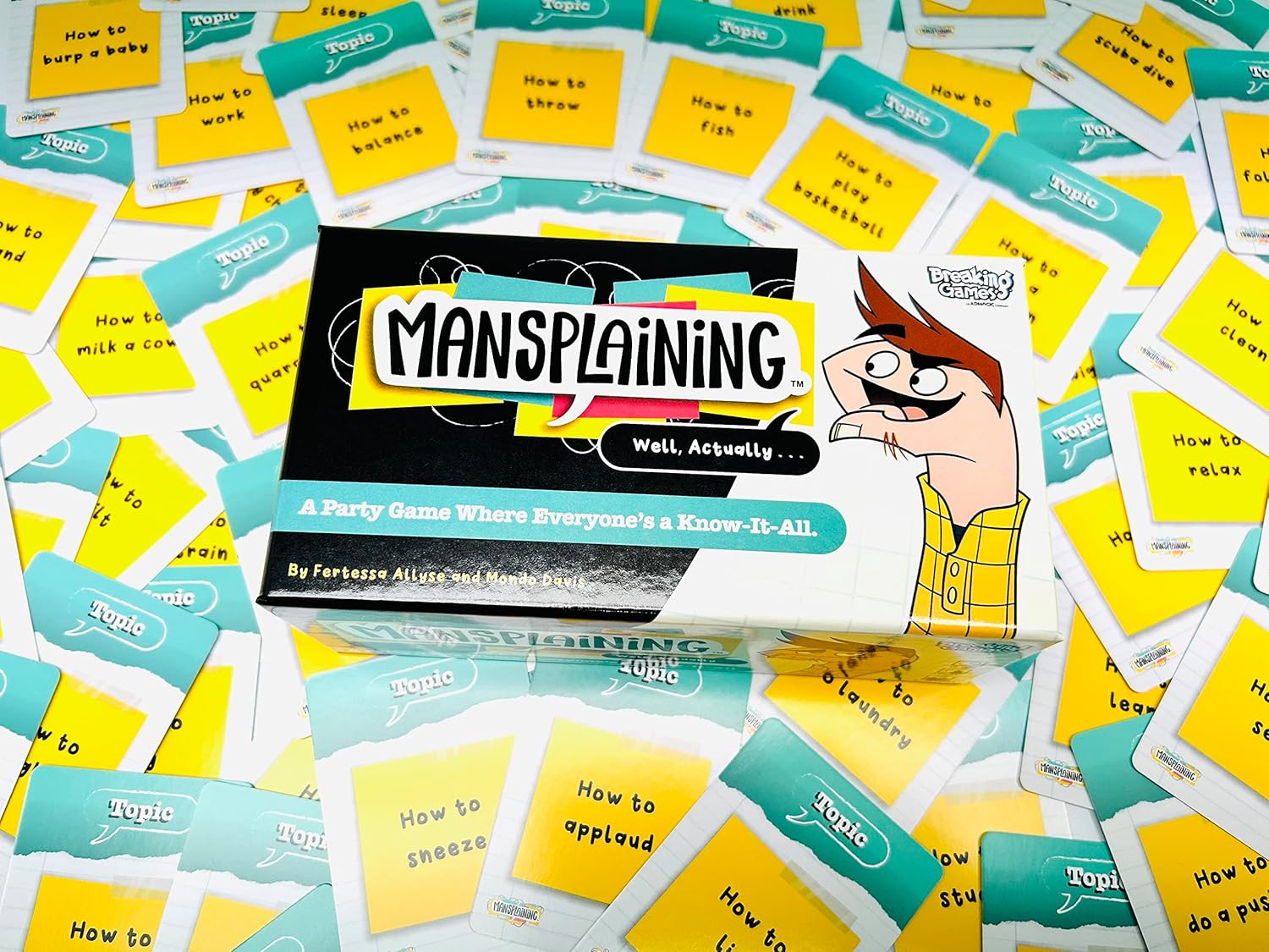 Breaking Games Mansplaining Card Game - Fast-Paced Word Strategy Game for 2+ Players - 30-Minute Challenge for Teens & Adults - Ideal for Game Nights & Parties