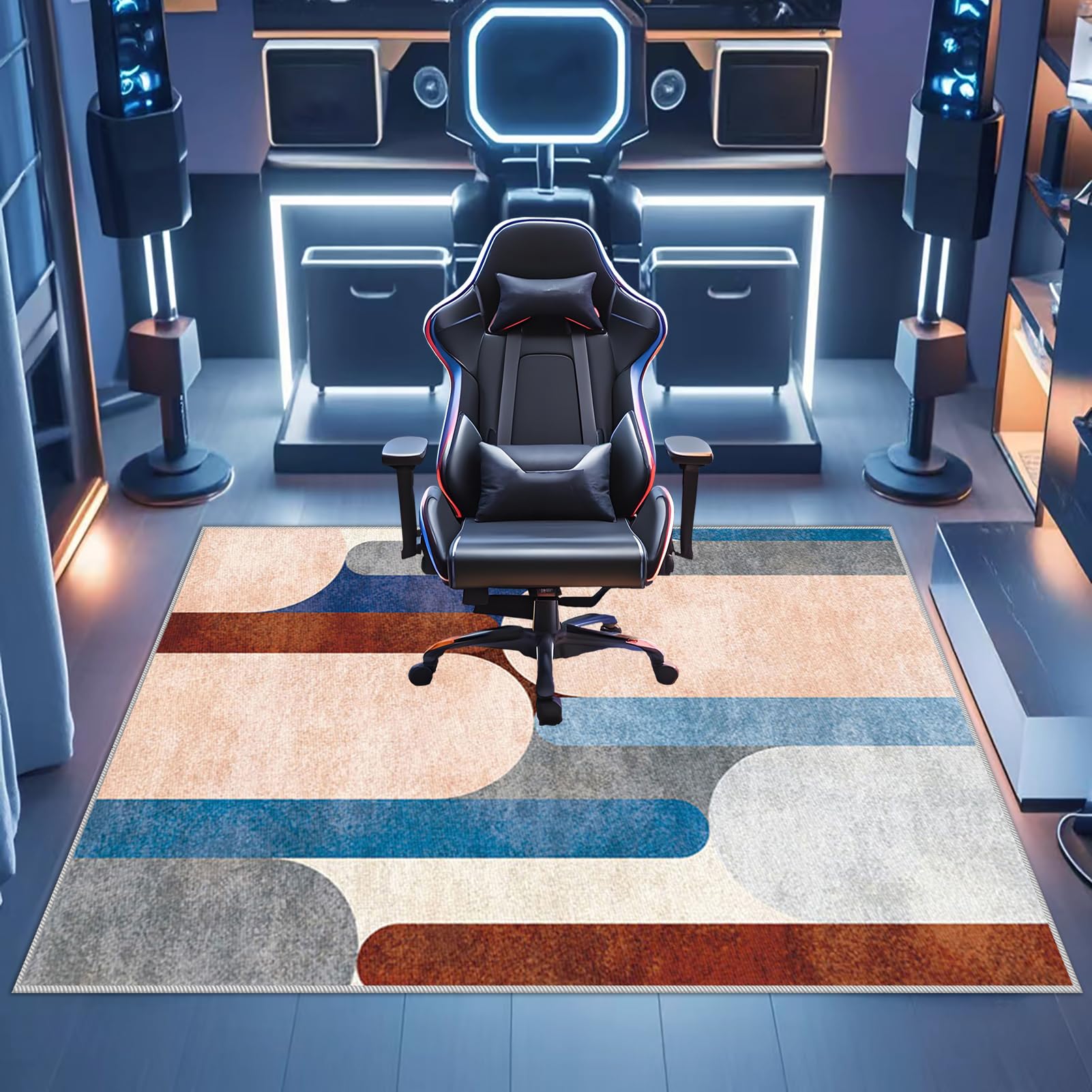 90 x 140 cm Alfombra para Silla de Oficina para Suelos Duros Parquet Laminado y Azulejos Alfombra Gaming Suelo, Alfombrilla Protector Suelo Silla Ruedas, Alfombras de Escritorio