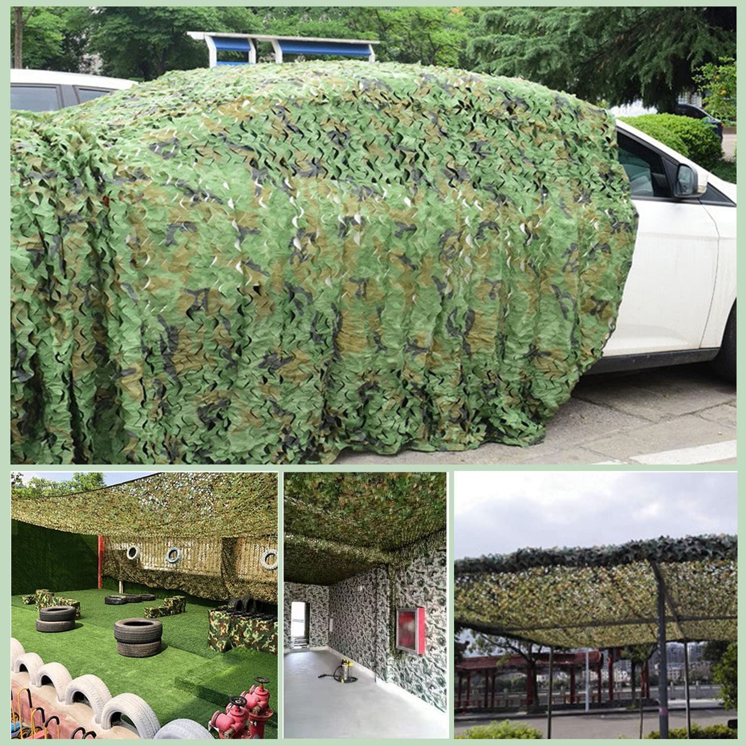 Rete Mimetica Militare - Poliestere Oxford Per Caccia, Campeggio, Giardino (1.5x2m Fino 5x6m) - Foto 12