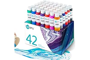 UPGREY 42-Color Pouring Acrylic Paint Set