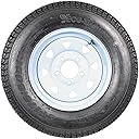eCustomrim 2-PACK Trailer Tires Rims ST175/80D13 B78-13 Load C 5 Lug 13 Inch White Spoke Wheel - 2 Year Warranty w/Roadside