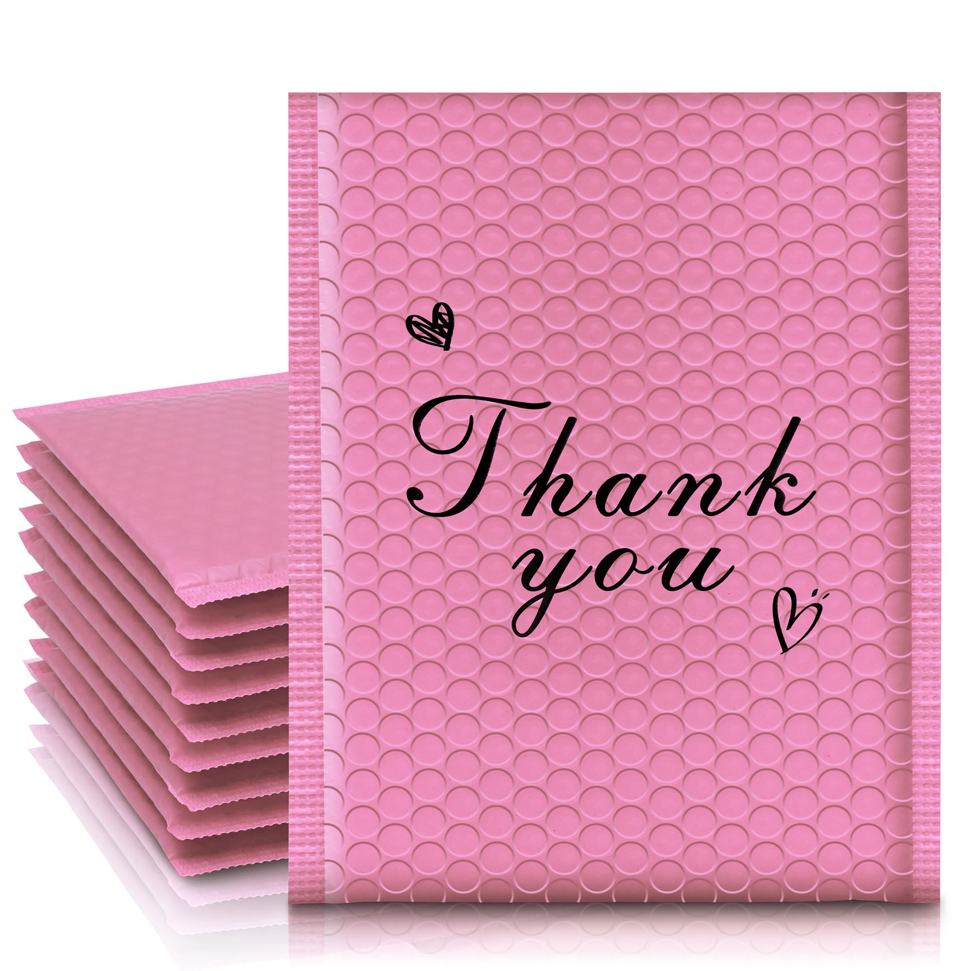 Jowlroel Thank You Bubble Mailers 8.5x12'' 25 Pack, Self Sealing Padded Envelopes, Strong Adhesion Bubble Envelopes, Waterproof Mailing Envelopes,