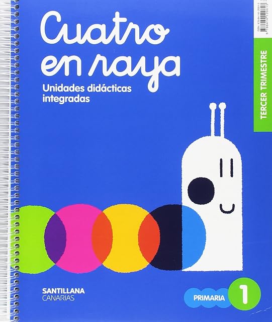Portada de Cuatro en Raya 1º Educacion Primaria 3 Trimestre Canarias Ed. 201 8