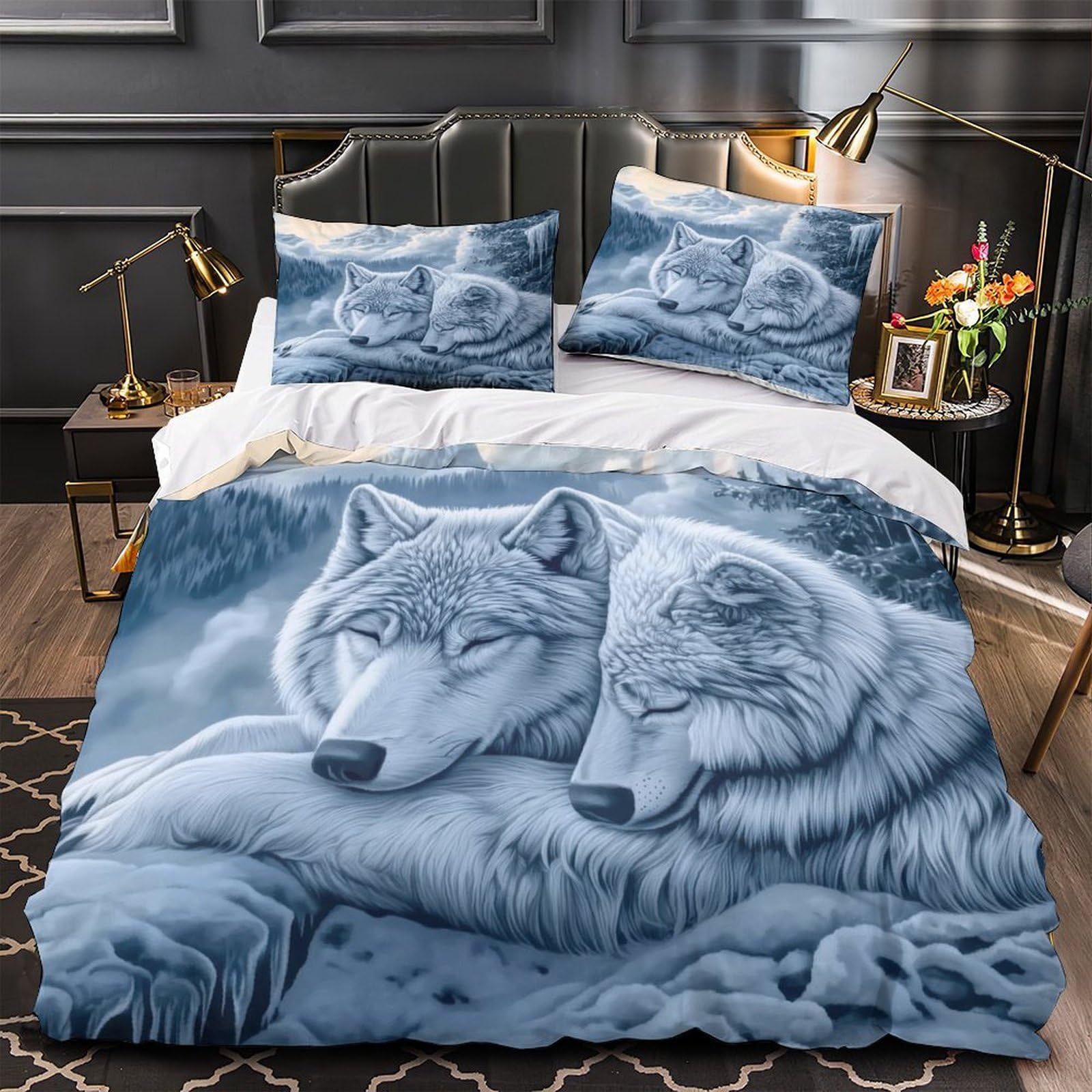 Parure de lit cheval 3D de qualité premium en microfibre ultra douce et respirante King