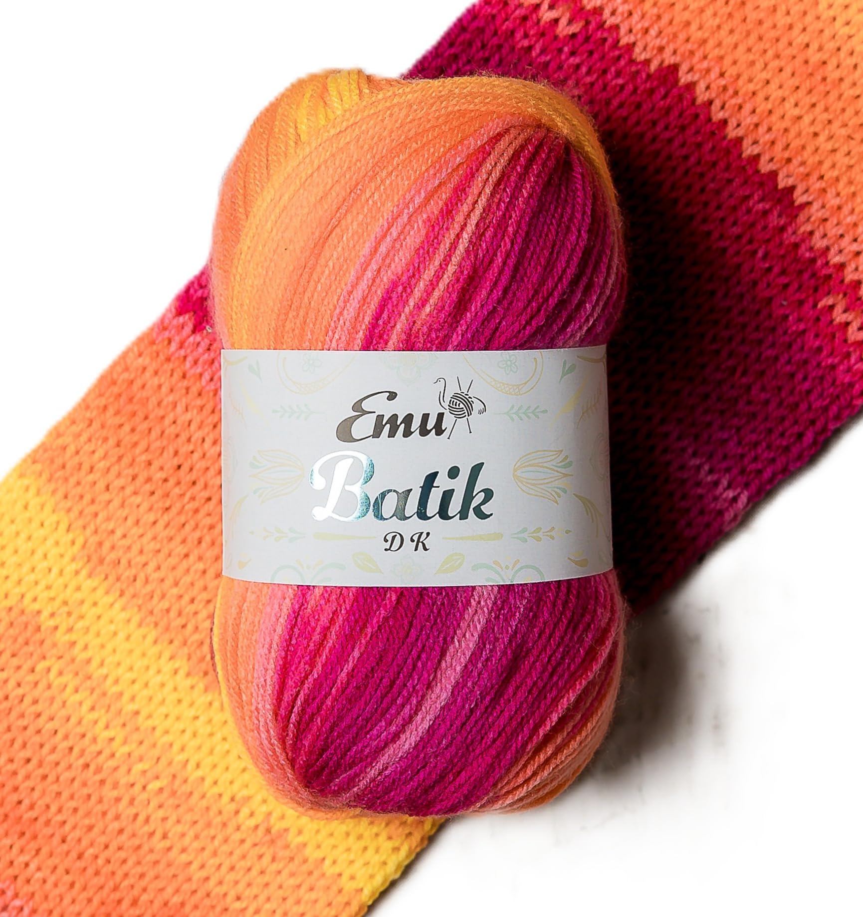 Emu Batik DK Premium Acrylic Yarn 100g Ball 360m, Whirl - 002