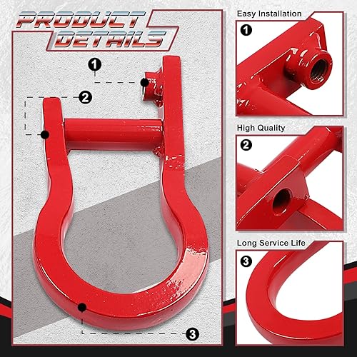 Miniatura 4 de Par de ganchos de remolque delanteros compatibles con Chevy Silverado GMC Sierra 1500 2019 Chevy Silverado GMC Sierra 1500 2019 Chevy Silverado GMC