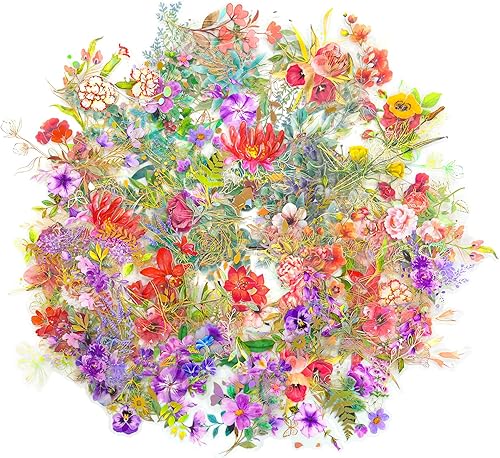 Aromoty Juego de 120 calcomanías holográficas de lámina dorada con 3 temas, calcomanías de resina transparente impermeable vintage para álbumes de