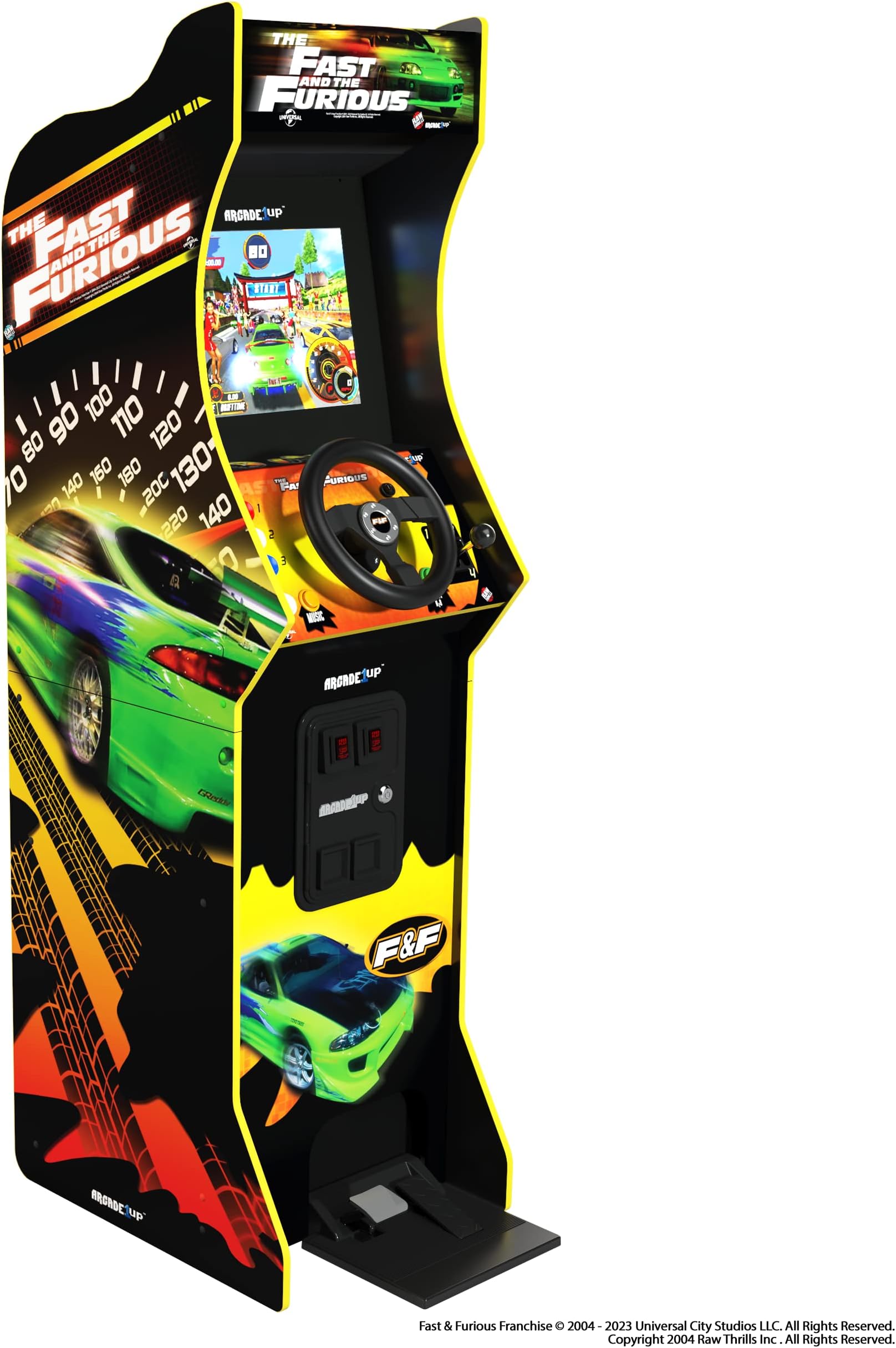 Arcade1Up FAF-A-300211 THE FAST & THE FURIOUS DELUXE ARCADE GAME, multicolour