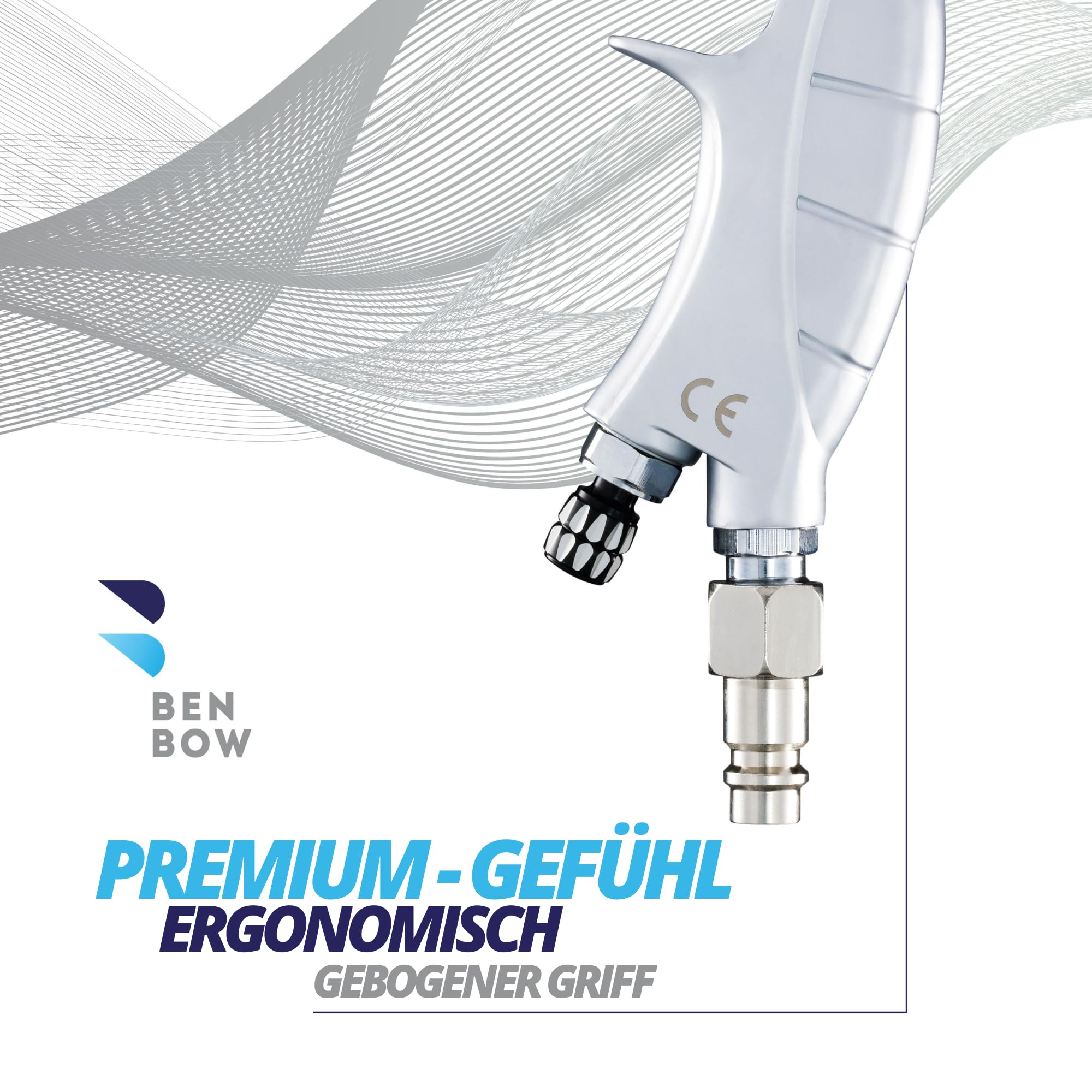 BenBow Lackierpistole PK60 HVLP MINI 1,2 mm Düse + 100 ml Fließbecher – ideal für Autolackierung, Heimwerker, DIY-Projekte – hochwertige Sprühqualität – Druckluft-Spritzpistole