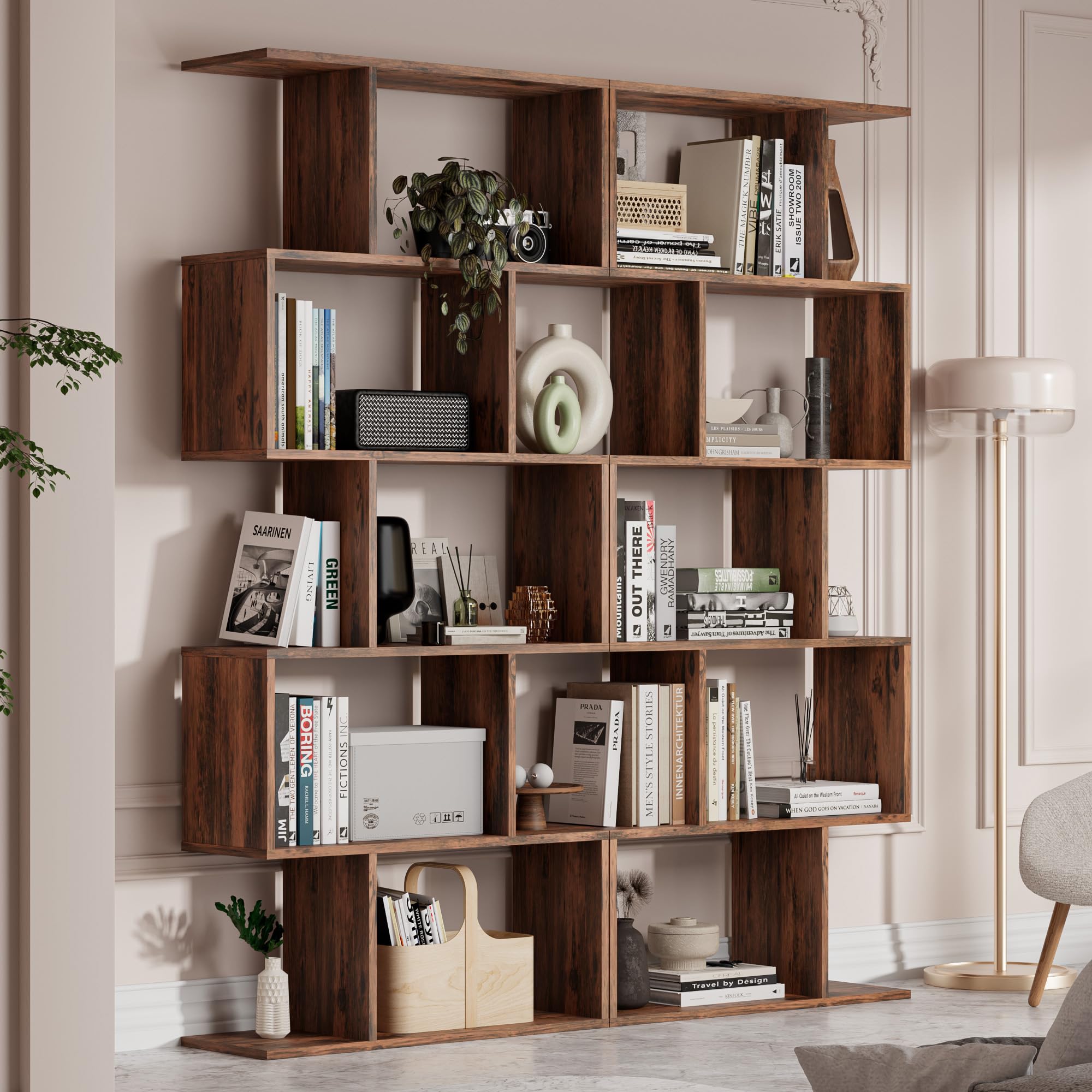 Cozy Castle Set of 2 S-Shaped Bookshelf