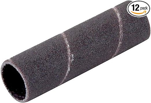 Sanding Drum Replacement Sleeve, 1/2" Dia. X 2" Length, 120 Grit, (12)