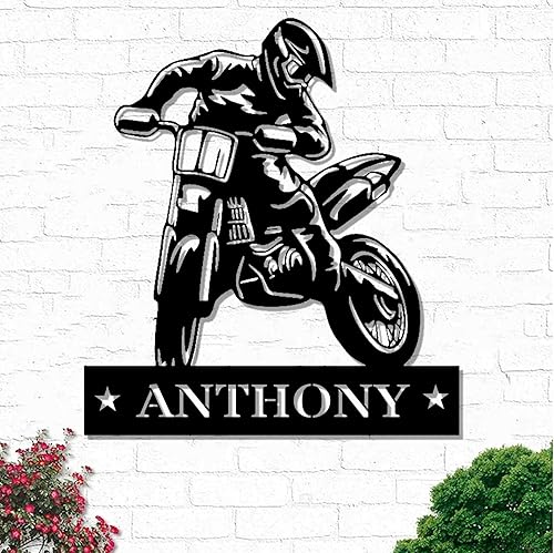 Miniatura 30 de Letrero de metal personalizado para pared de motocicleta con bandera de EE. UU., letrero de metal personalizado para motocicleta, garaje, regalo