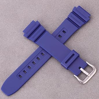Silicone Strap Compatible with Casio AE-1200WH/1100 SGW-300/400 MRW-200 W218H Watch Band, Men's Women's Replacement Black Rubber Wristwatch Bracelet